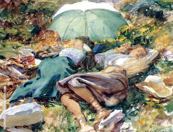 A Siesta 1907 by John Singer Sargent | Oil Painting Reproduction