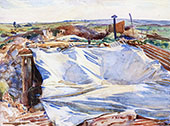 A Tarpaulin over a Dug out Ransart By John Singer Sargent