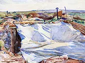 A Tarpaulin over a Dug out Ransart By John Singer Sargent