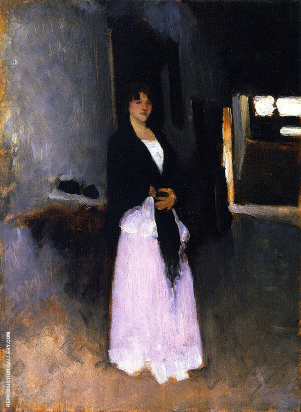 A Venetian Woman c1880 by John Singer Sargent | Oil Painting Reproduction