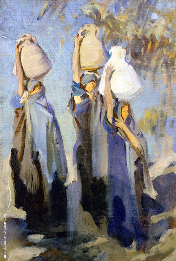 Bedouin Women Carrying Water Jars 1891 | Oil Painting Reproduction