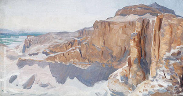 Cliffs at Deir el Bahri Egypt | Oil Painting Reproduction