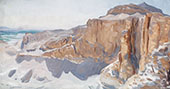 Cliffs at Deir el Bahri Egypt By John Singer Sargent