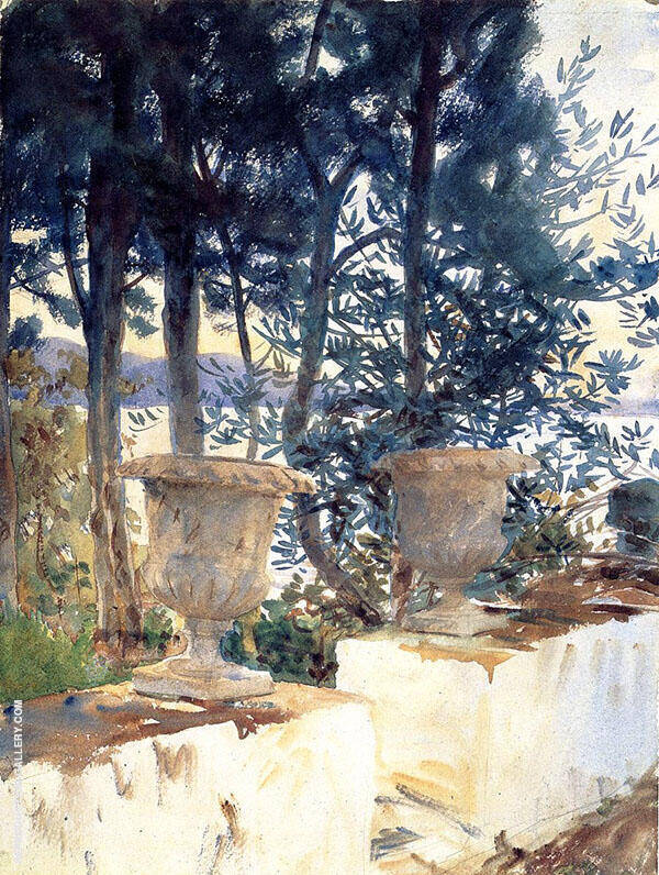 Corfu The Terrace 1909 by John Singer Sargent | Oil Painting Reproduction
