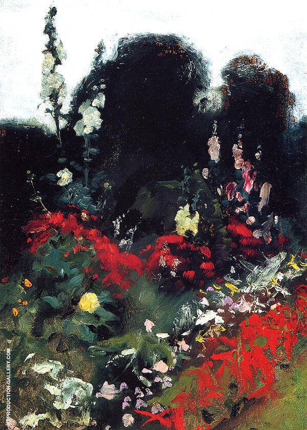Corner of a Garden 1879 by John Singer Sargent | Oil Painting Reproduction
