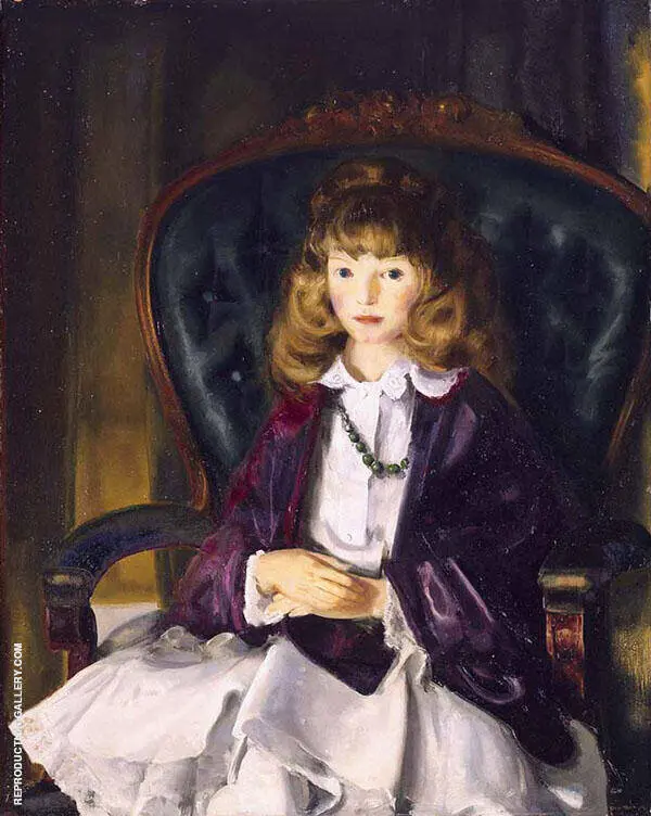 Anne in Purple Wrap By George Bellows