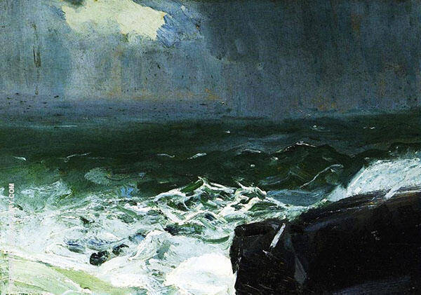 Approach of Rain 1913 by George Bellows | Oil Painting Reproduction