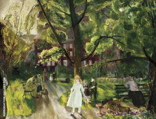 Gramercy Park 1925 by George Bellows | Oil Painting Reproduction