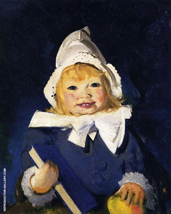 Jean with Blue Book and Apple By George Bellows