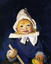 Jean with Blue Book and Apple By George Bellows