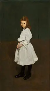 Little Girl in White Queenie Burnett 1907 By George Bellows