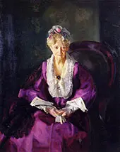 Mrs T in Wine Silk 1919 By George Bellows