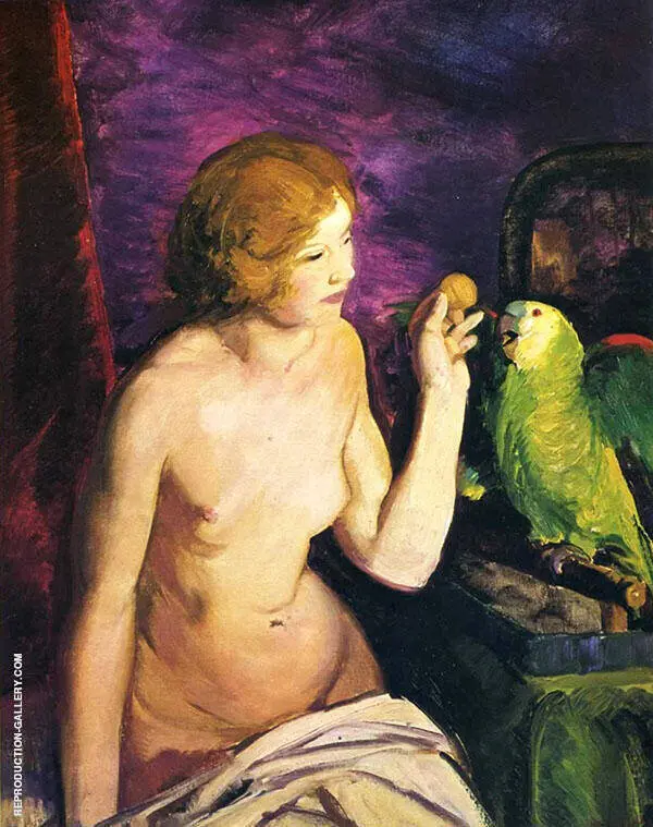 Nude with a Parrot By George Bellows