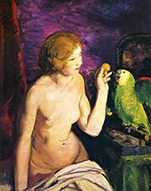 Nude with a Parrot By George Bellows