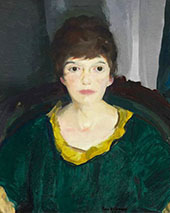 Portrait of Emma in Night Light 1914 By George Bellows