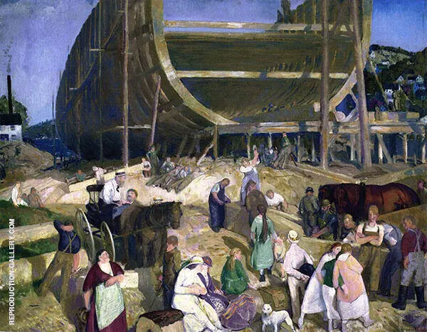 Shipyard Society By George Bellows