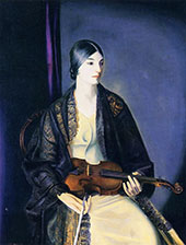 The Violinist Leila Kalman 1924 By George Bellows