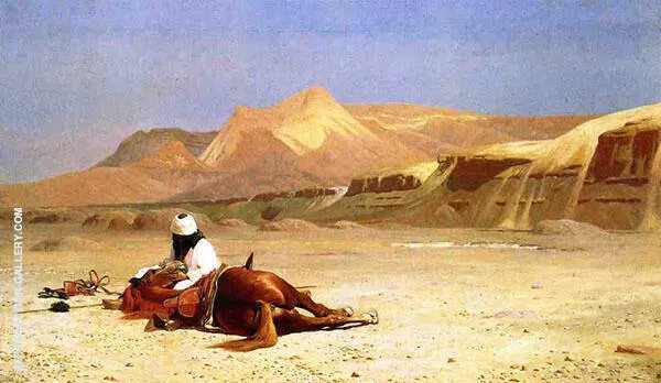 An Arab and His Horse in The Desert 1872 By Jean Leon Gerome