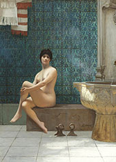 Bather at The Piscine de Brousse By Jean Leon Gerome