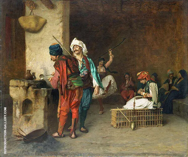 Cafe House Cairo aka Casting Bullets 1883 By Jean Leon Gerome
