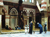 Prayer in The Mosque of Caid Bey in Cairo 1895 By Jean Leon Gerome