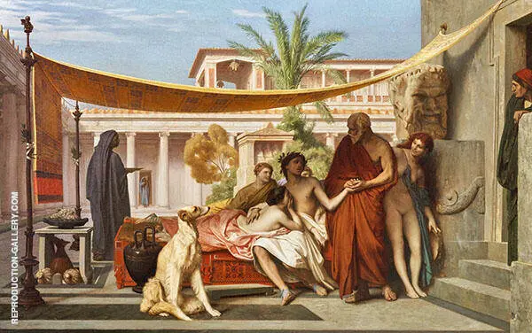 Socrates Seeking Alcibiades in The House of Aspasia 1861 By Jean Leon Gerome