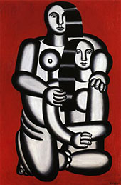 Two Naked Women on Red By Fernand Leger