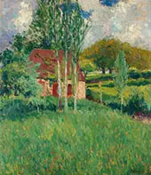 Barn in Summer Landscape By Robert William Vonnoh