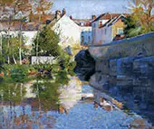 Beside The River Grez By Robert William Vonnoh