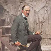 Daniel Chester French in His Chesterwood Studio By Robert William Vonnoh