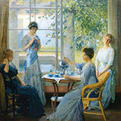 Ellen Axson Wilson and Her Three Daughters 1913 By Robert William Vonnoh