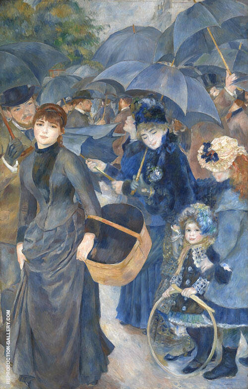 Umbrellas c1886 by Pierre Auguste Renoir | Oil Painting Reproduction