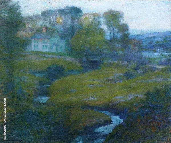 Lingering Rain Moon and Eventide By Robert William Vonnoh