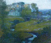 Lingering Rain Moon and Eventide By Robert William Vonnoh