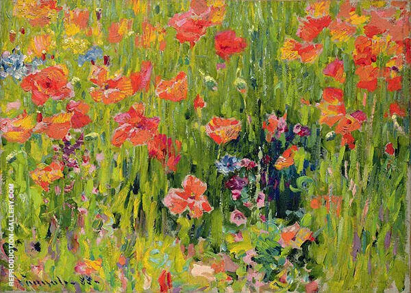 Poppies By Robert William Vonnoh