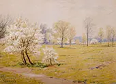 Spring Blossoms By Robert William Vonnoh