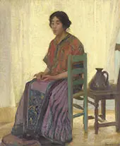 The Blue Chair By Robert William Vonnoh