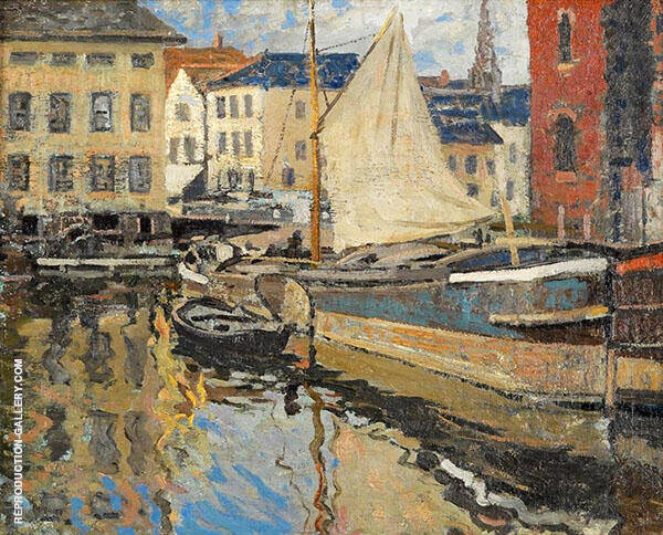 Amsterdam Harbour by Walter Elmer Schofield | Oil Painting Reproduction