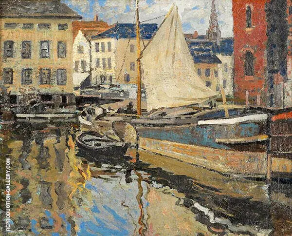 Amsterdam Harbour By Walter Elmer Schofield