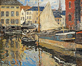 Amsterdam Harbour By Walter Elmer Schofield
