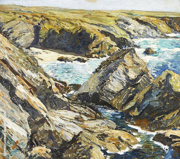 A Rocky Coastline 1921 | Oil Painting Reproduction