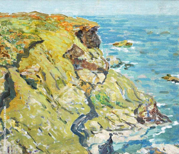 Cornish Coastal View by Walter Elmer Schofield | Oil Painting Reproduction