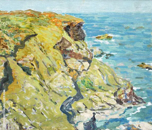 Cornish Coastal View By Walter Elmer Schofield