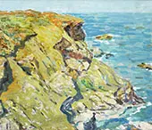 Cornish Coastal View By Walter Elmer Schofield