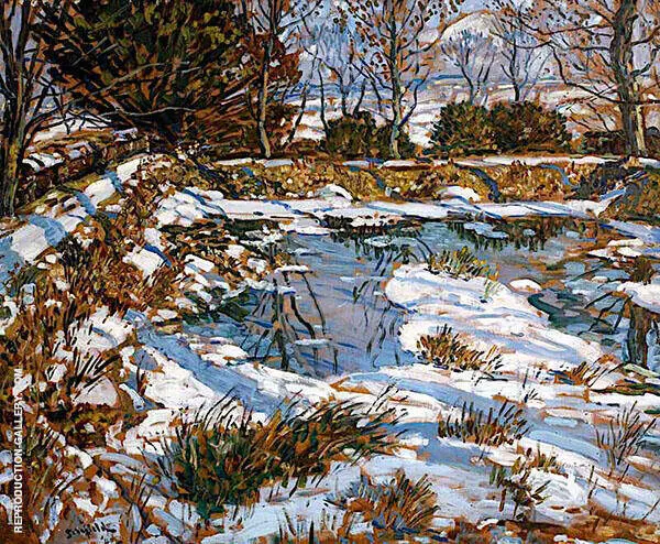Godolphin Pond in The Snow 1940 By Walter Elmer Schofield