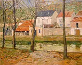 Houses on Delaware Canal c1900 By Walter Elmer Schofield