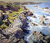 Morning Tide Coast of Cornwall 1920 By Walter Elmer Schofield