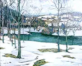 River in Snow 1906 By Walter Elmer Schofield