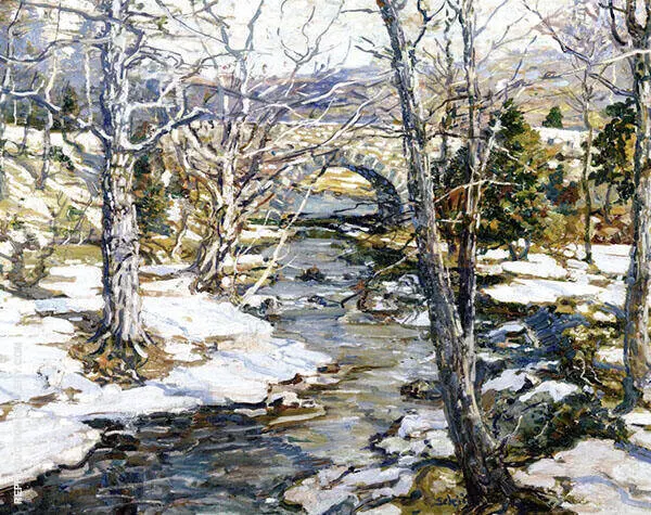 Snow Stream 1930 By Walter Elmer Schofield