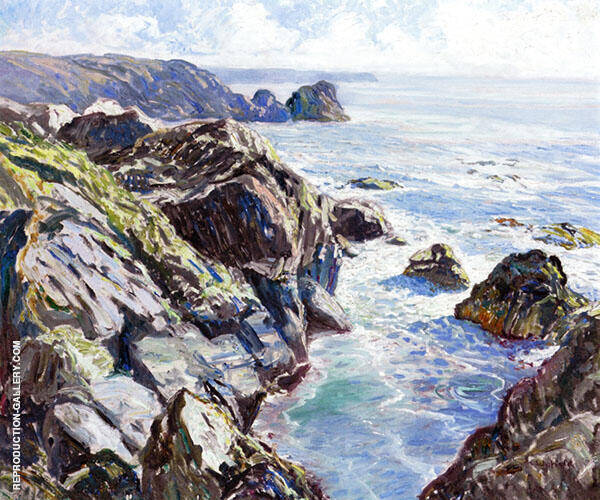 Sunlit Coast by Walter Elmer Schofield | Oil Painting Reproduction